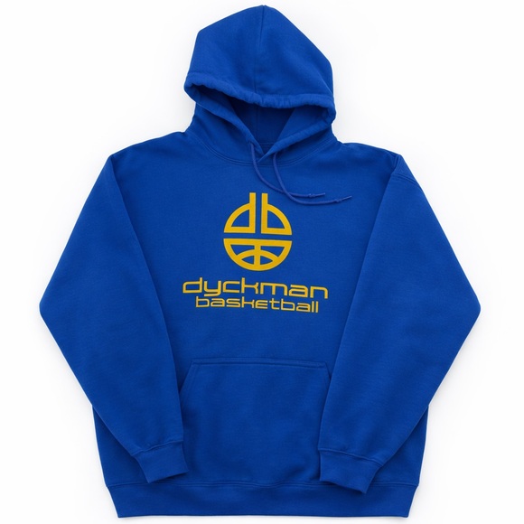 Dyckman Basketball Hoodie Large Blue Gold NYC Streetball Pullover - Picture 4 of 4